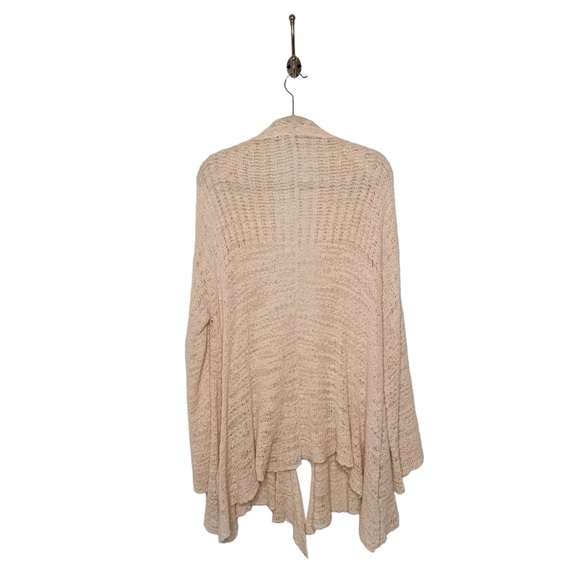 FREE PEOPLE COTTON CREAM LONG OVERSIZED CARDIGAN SZ XS - Picture 2 of 8